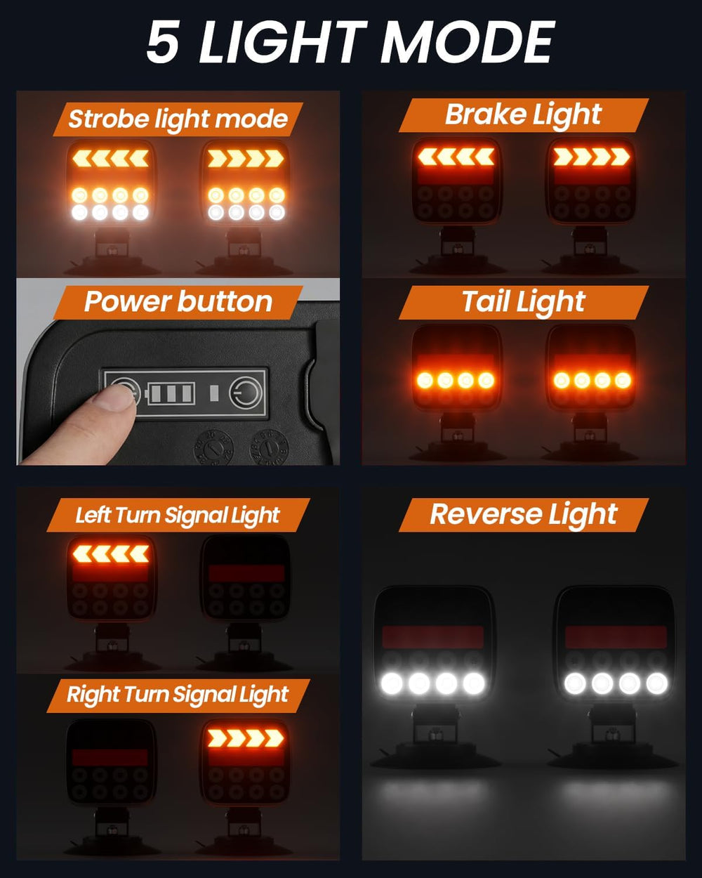 Wireless Trailer Lights USB-C Magnetic Tail Lights Upgraded