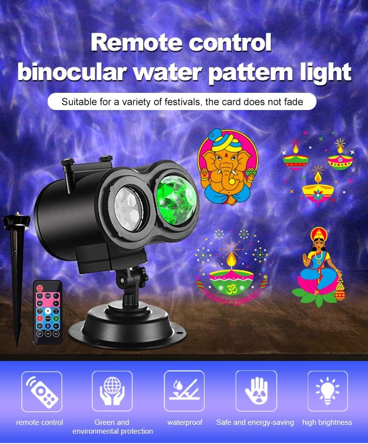 Holiday Halloween Valentine Party Christmas Diwali Projector Light (Indoor, O...