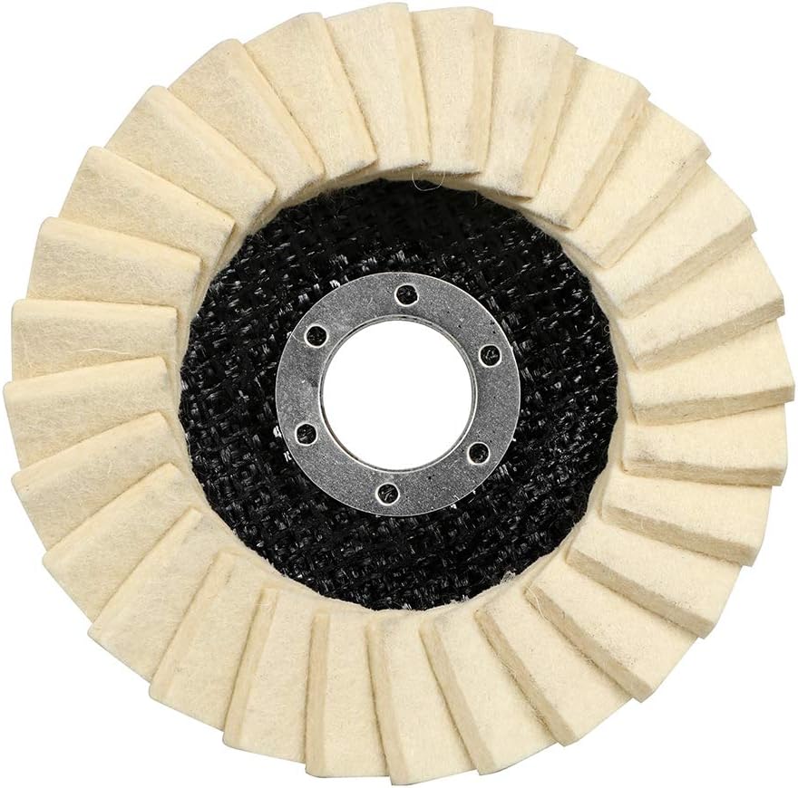 BHA 4-1/2 Polish Plus Felt Flap Disc for Polishing and Buffing - 5 Pack