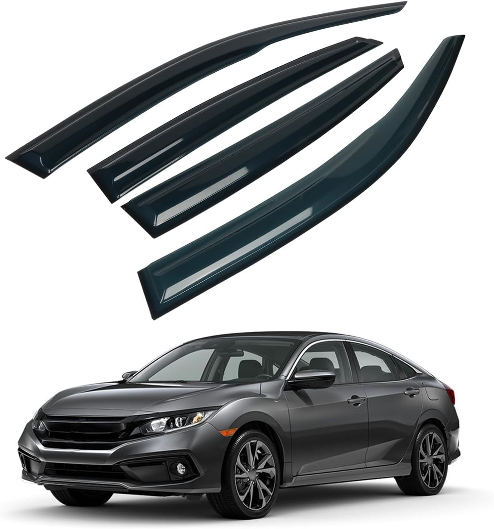 4PCS Rain Guards Window Visors Wind Deflector Fits