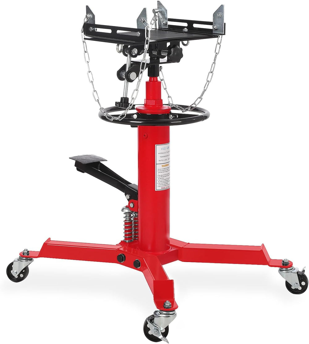 Dual Plunger Hydraulic Transmission Jack 1322lbs Capacity, 33.5"-69"...