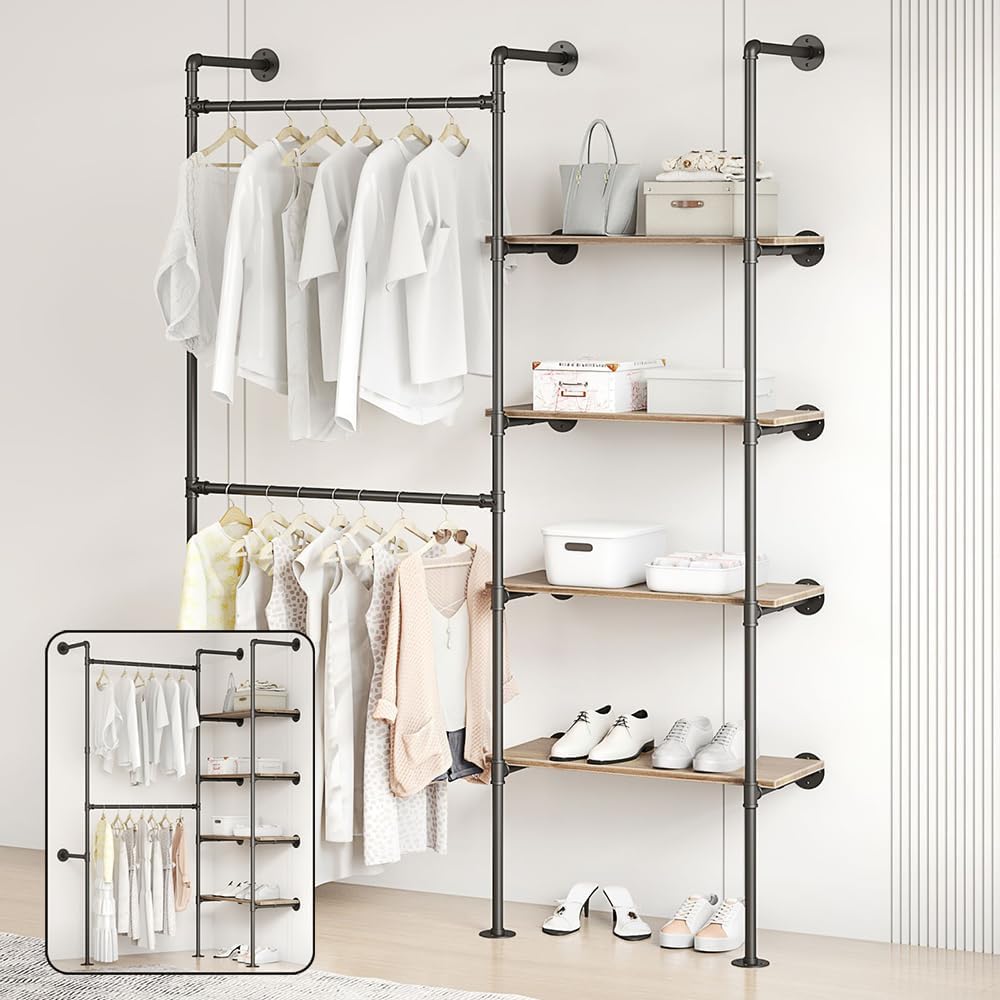 Industrial Pipe Clothing Rack