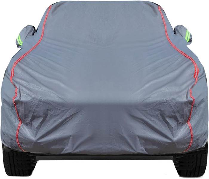 Breathable New Material, Waterproof Car Cover, Locks and Zipper Doors,