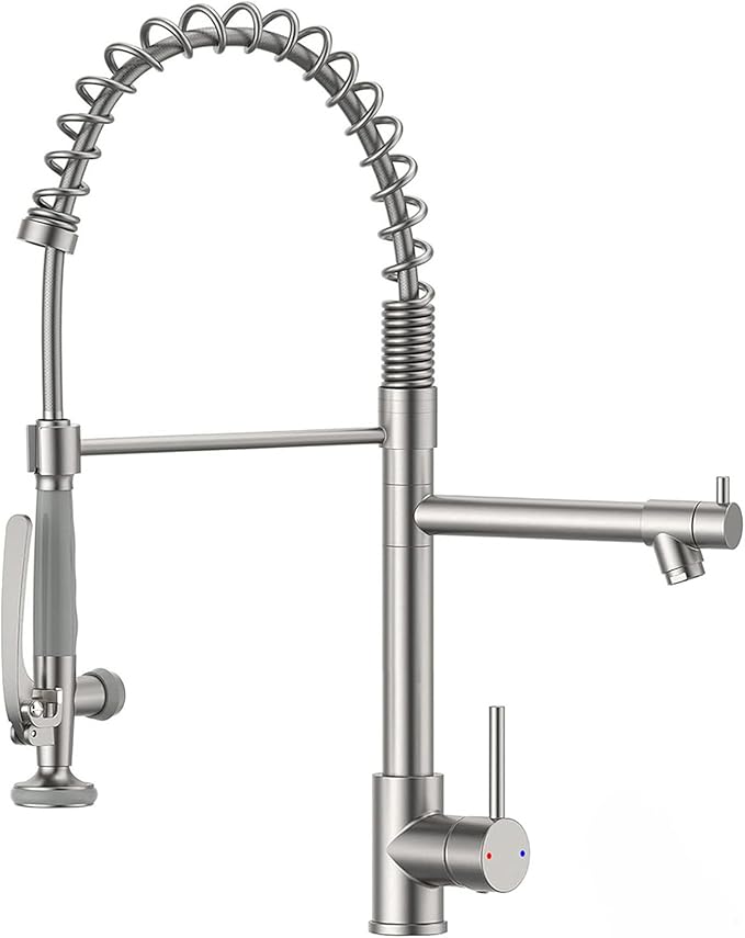 Fapully Commercial Pull Down Kitchen Sink Faucet