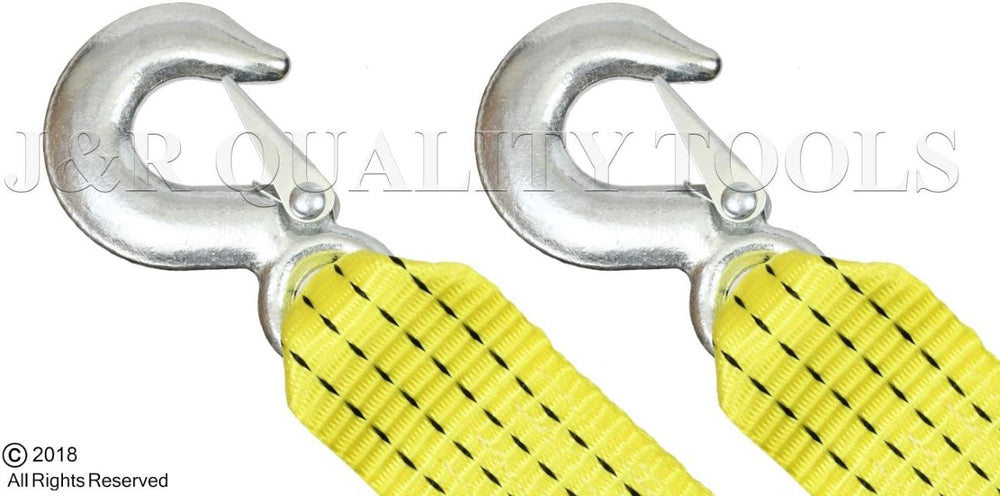 10,000 LB Heavy Duty Tow Strap with Safety Hooks 2” x 20’ Polyester Superior ...