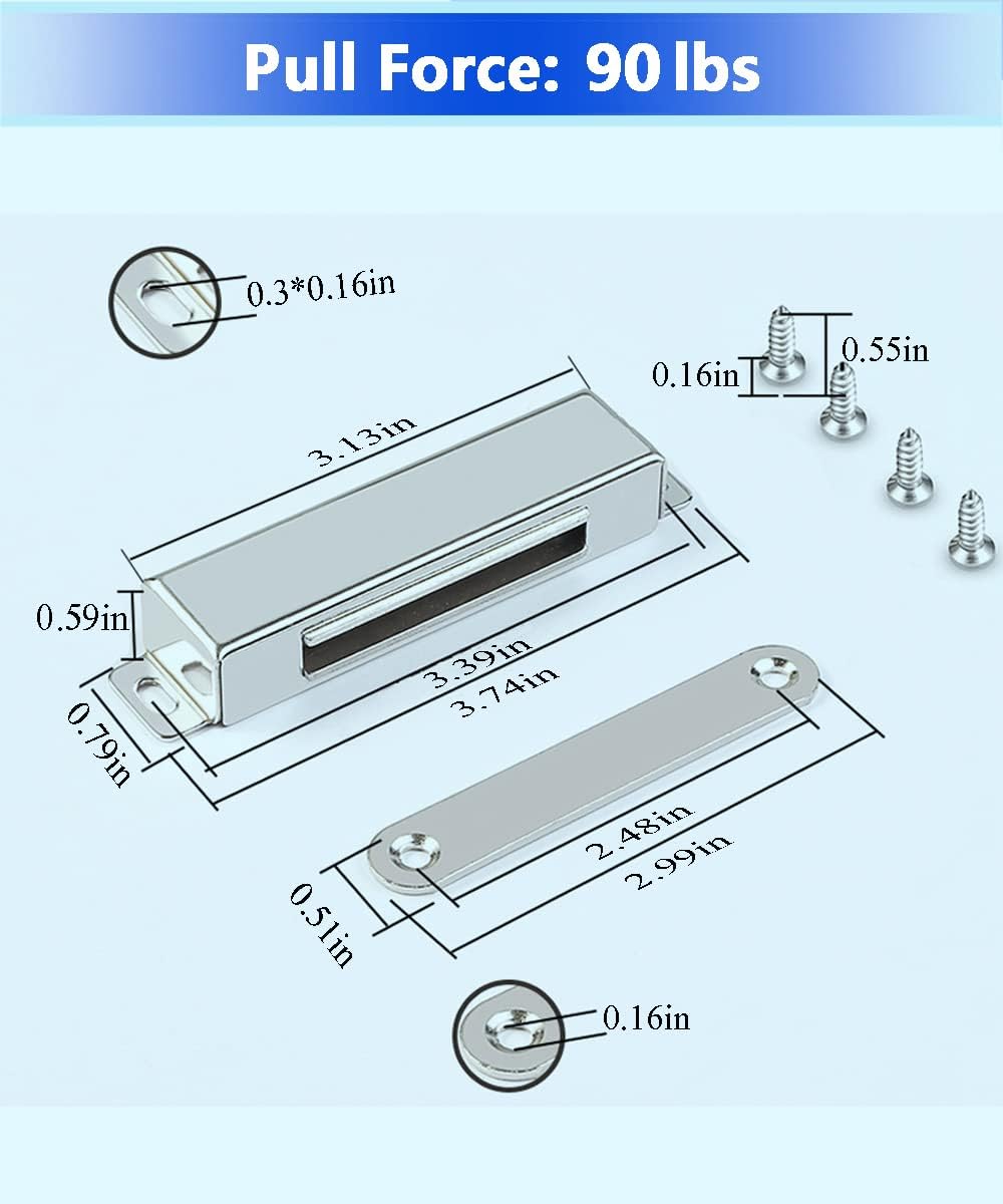 WOOCH Door Magnetic Catch - 90lb High Magnetic Stainless Steel Heavy Duty Cat...