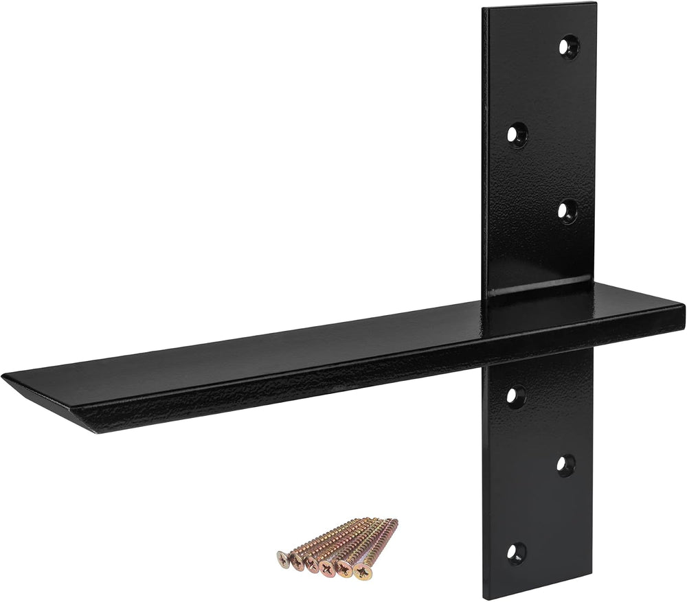 (2-Pack) Free Hanging T Shelf Bracket, Solid Heavy Duty Steel Knee Wall Hidde...