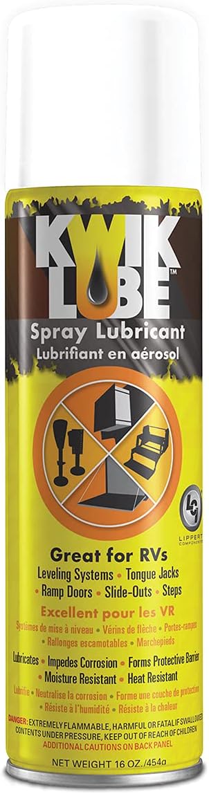 Kwikee KwikLube Spray Lubricant Case for 5th Wheel RV, Travel Trailer and Mot...
