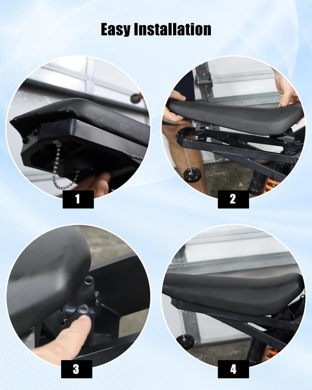 Motorcycle Replacement Seat Cushion Pad Fit for Tutti Tutto Soleil 01, Black ...