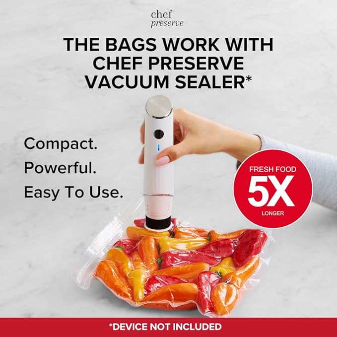 Chef Preserve Reusable Vacuum Sealer Bags