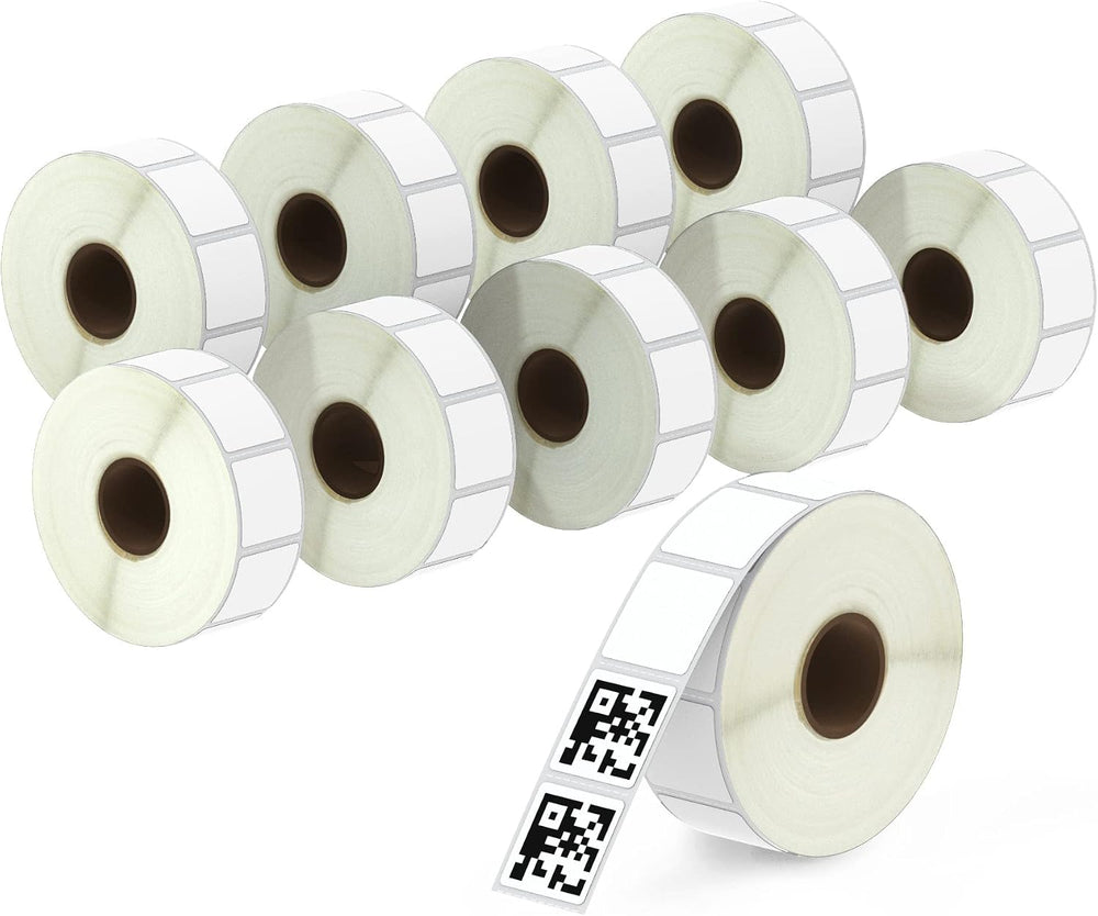 BETCKEY 1" x 1" (25 mm x 25 mm) Square Thermal Labels,10 Roll/13800...