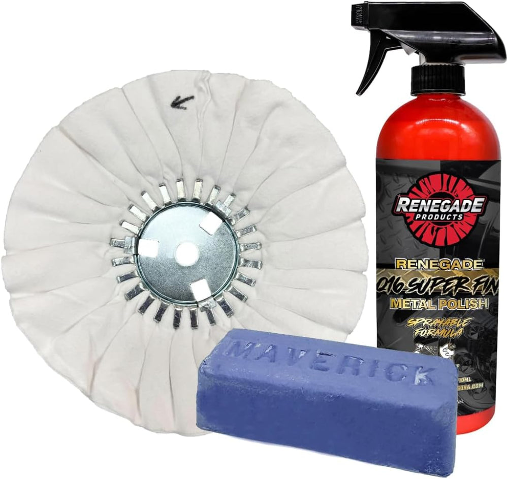 Renegade Products Polishing Final Finish Kit – Q16 Polish, 10" Flannel B...