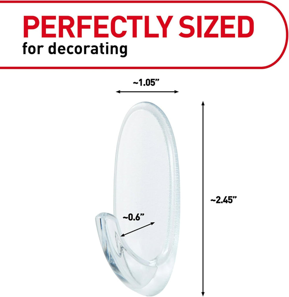 Command Medium Clear Clear Hooks, 50 Hooks, 50 Strips