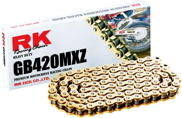 RK Racing Chain GB420MXZ-86 (420 Series) Gold 86 Link Heavy Duty MX/SX Racing...