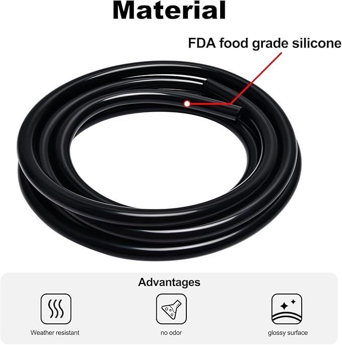 EVIL ENERGY 5/32 1/4 5/16 3/8 Silicone Vacuum Tubing Hose Line Kit 10FT 4PCS