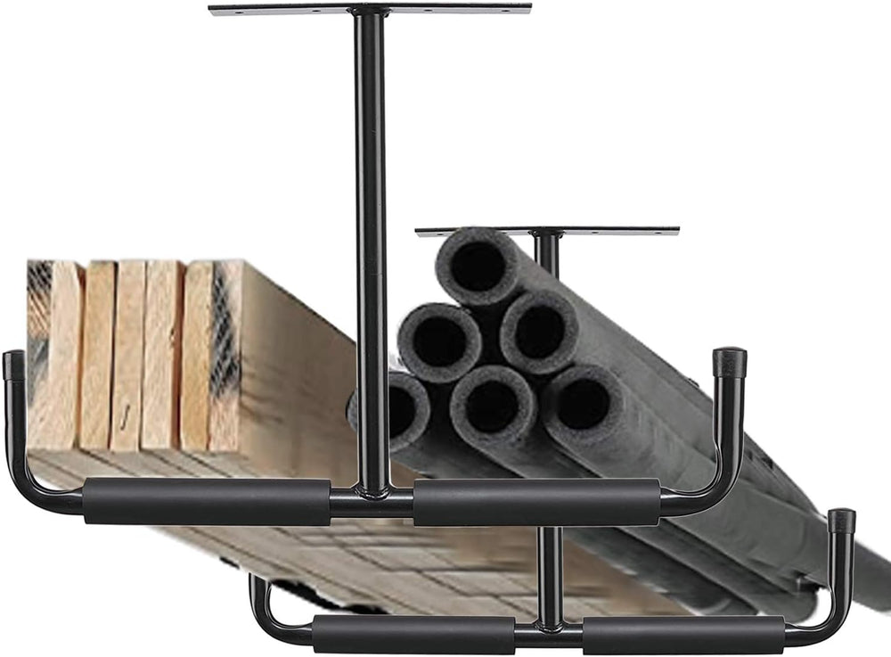 HOME RIGHT Overhead Garage Storage Hooks, Heavy Duty Double Ceiling Rack, 16....