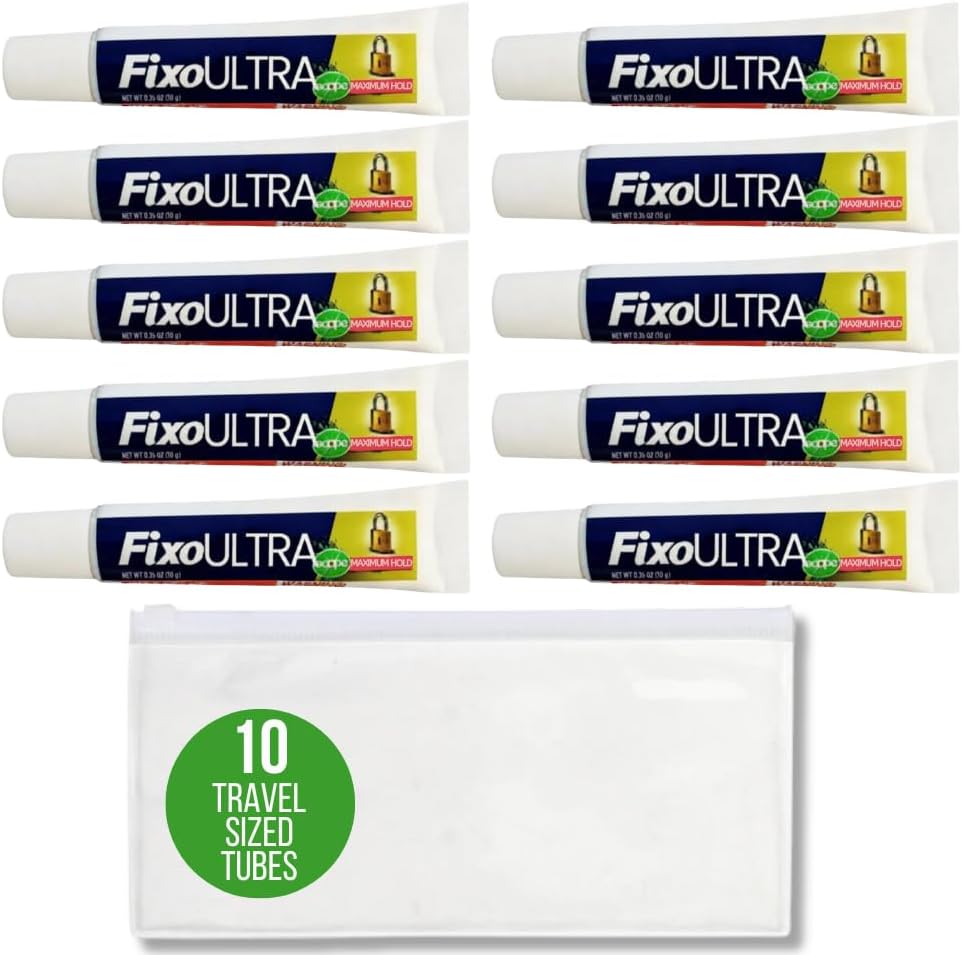 Spark Fixo Travel Sized/Pocket Sized Maximum Hold Denture Adhesive Cream Tube...