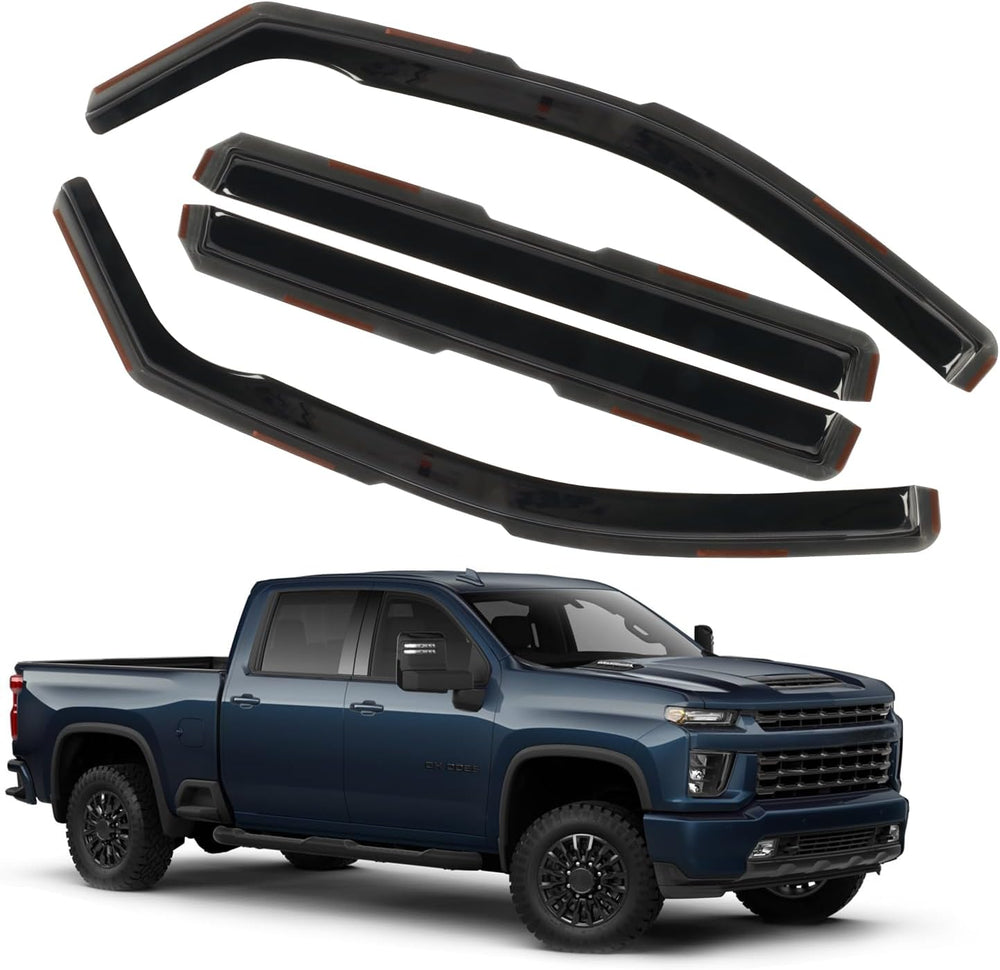 in-Channel Rain Guards Fit for 2020-2025 Chevrolet Silverado/GMC Sierra