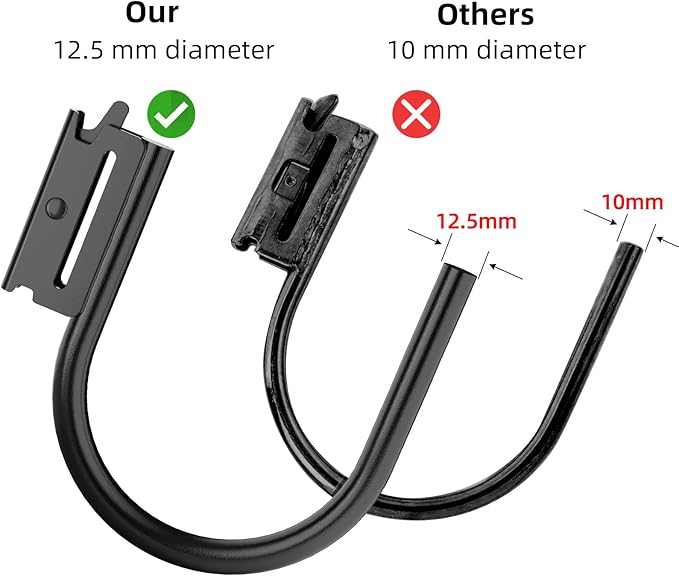 10PCS Heavy Duty E Track J Hooks,Large Steel 5" J Hook E Track Accessories