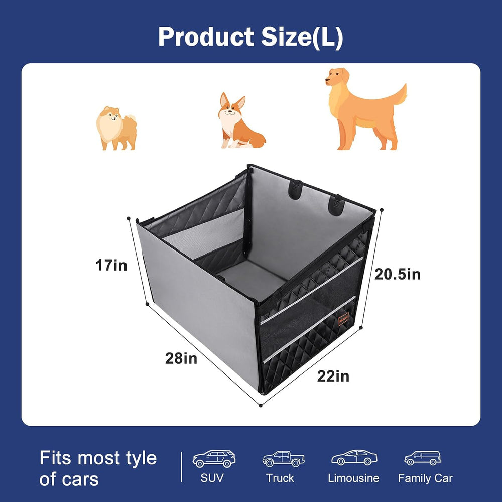 MIXJOY Dog Car Seat for Large Medium Dogs, Back Seat Extender for Pets, Water...