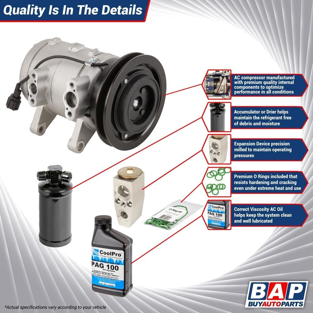 AC Compressor & A/C Kit For Ford F150 F-150 V8 & Lincoln Mark LT 2006...