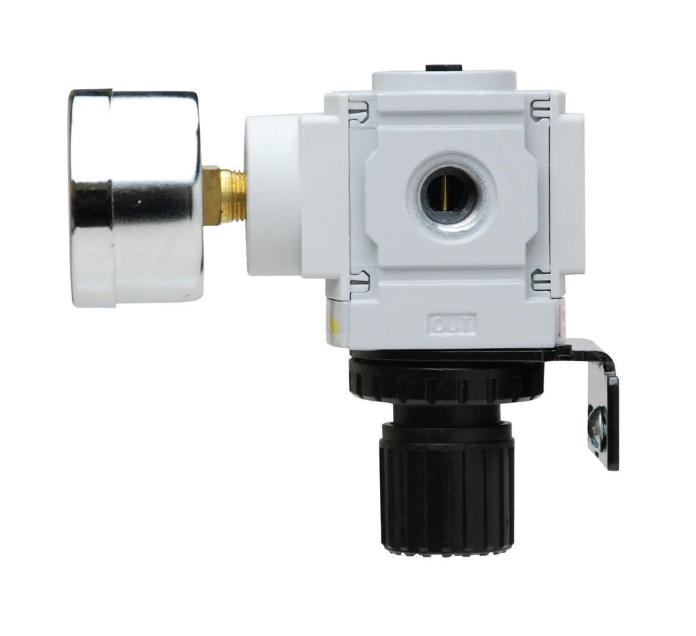 PneumaticPlus PPR2-N02BG-2 Low Pressure Air Regulator, 0-30 PSI, 1/4" NPT