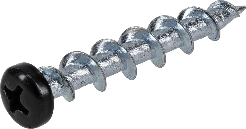 Hillman Borefast Drywall Anchors, 1-1/2in Pan Head, 75 Pack, Black