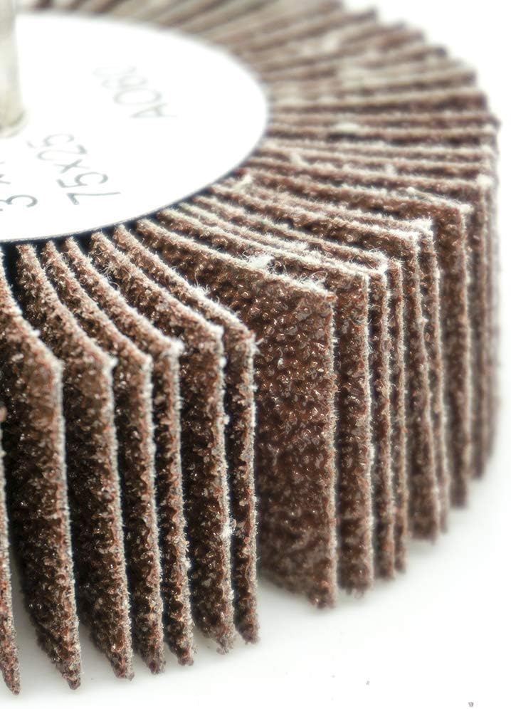 Benchmark Abrasives 3" X 1" (1/4" Shaft) Aluminum Oxide Flap W...