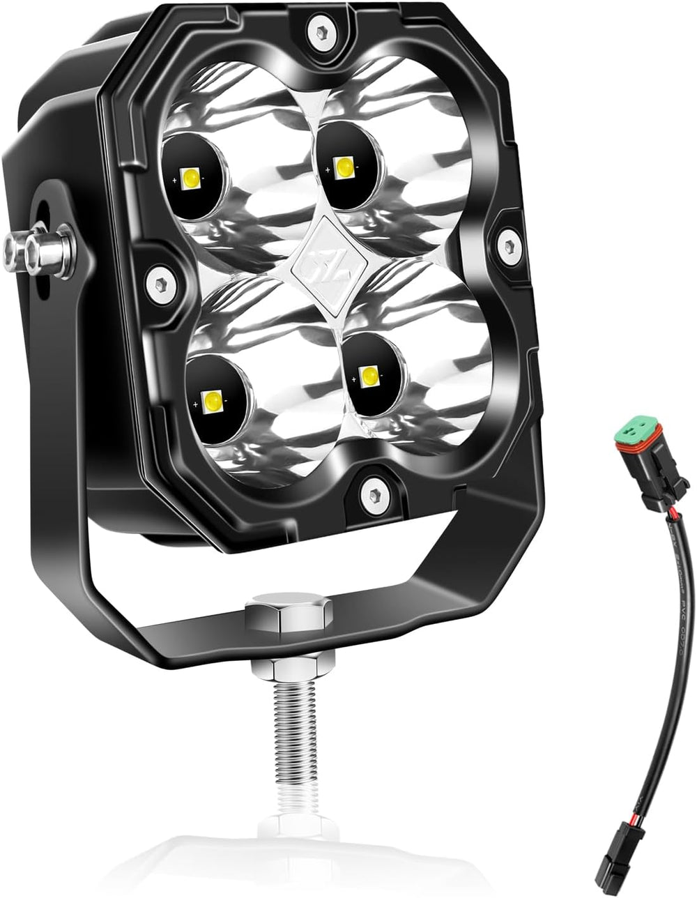 Willpower 4 inch 30W LED Light Bar with DT Wiring, Spot Beam Off Road 4X4 Dri...