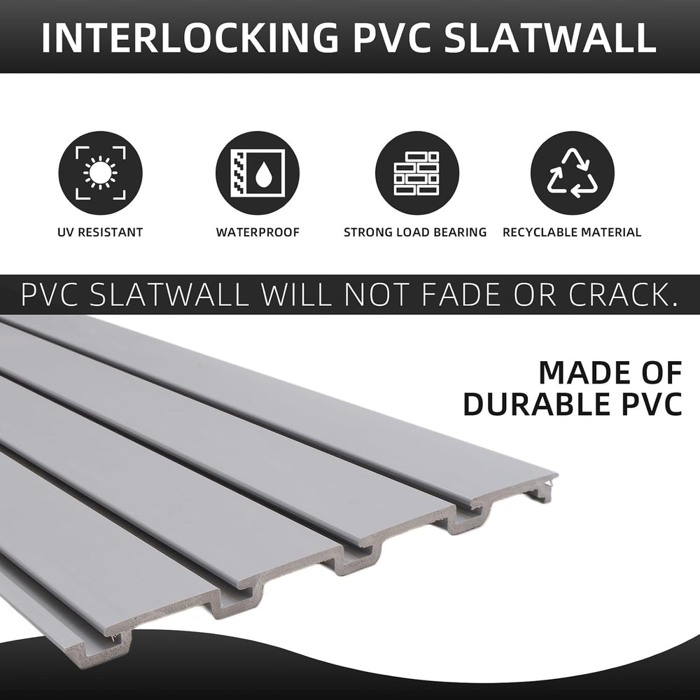 FRAYSCENT Slat Wall Paneling Garage Wall Organizer, Slatwall Panels Garage To...
