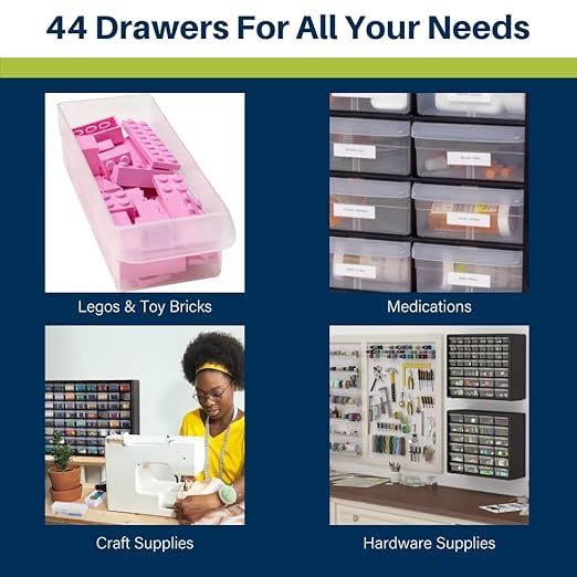 Akro-Mils 44-Drawer Plastic Drawer Storage Cabinet (Pack of 2)