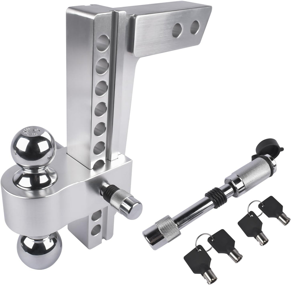 2" Receiver Adjustable Trailer Hitch, 10" Rise/Drop Aluminum Tow Hi...
