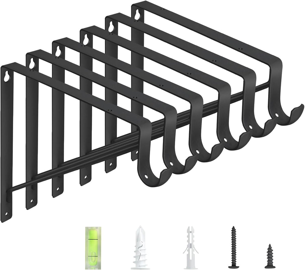 6-Pack Closet Rod Bracket, 10.8x10.8Inch Closet Shelf Brackets Heavy Duty Wal...