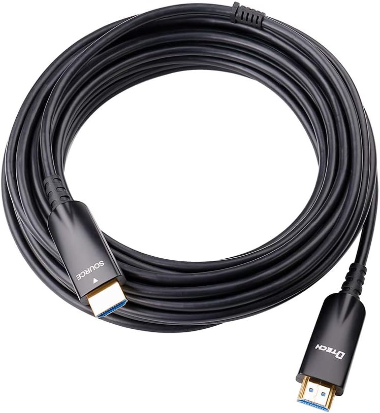 DTECH 25ft Fiber Optic HDMI Cable 4K 60Hz 1080p HD Video 3D ARC HDCP CEC High...
