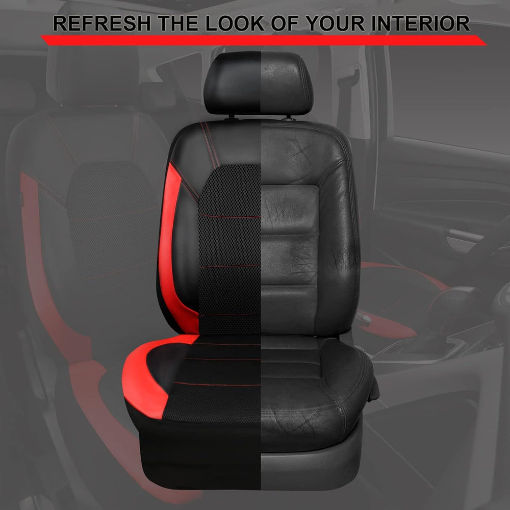 CAR PASS Universal Leather car seat Covers Sport fits Most Cars, SUVs, Trucks...