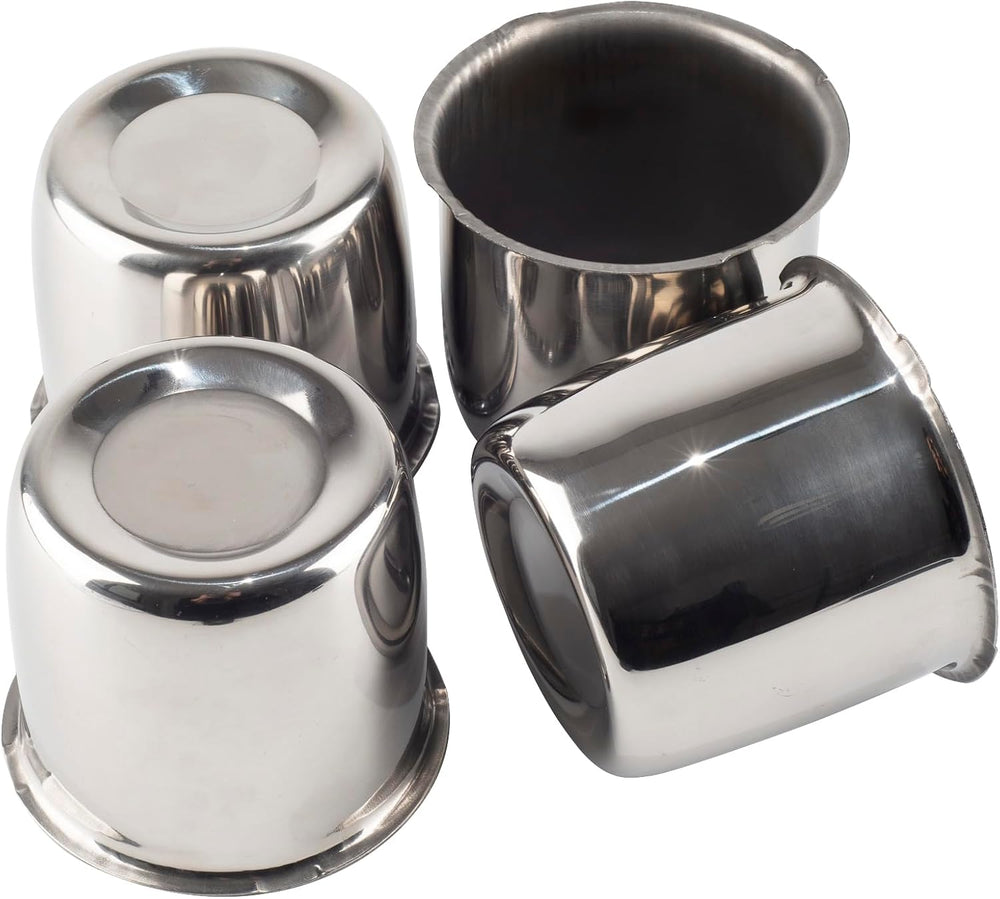 4Pcs 3.31inch Stainless Trailer Wheel Center Caps Push Through 3.31" Bor...