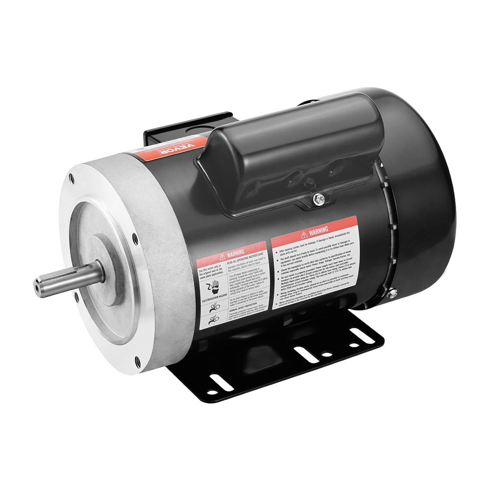 VEVOR 3/4HP Electric Motor 1725 RPM, AC 115V/230V, 56C Frame, Air Compressor ...