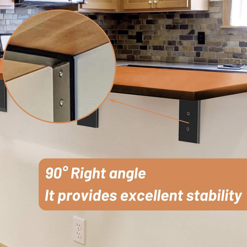 Premium Heavy Duty Countertop Brackets 20 inch 4 Pack (2/5" Thick),Grani...