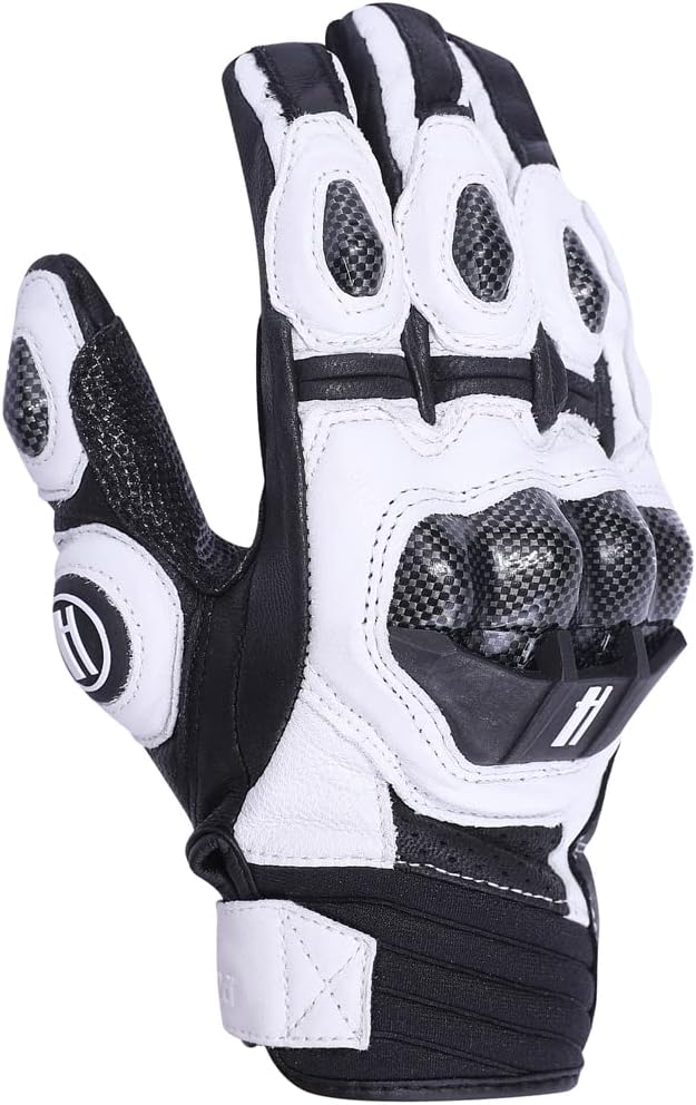 Harssidanzar Breathable Leather Motorcycle Gloves Touchscreen