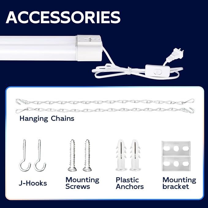 hykolity 10 Pack 4FT Linkable LED Shop Light