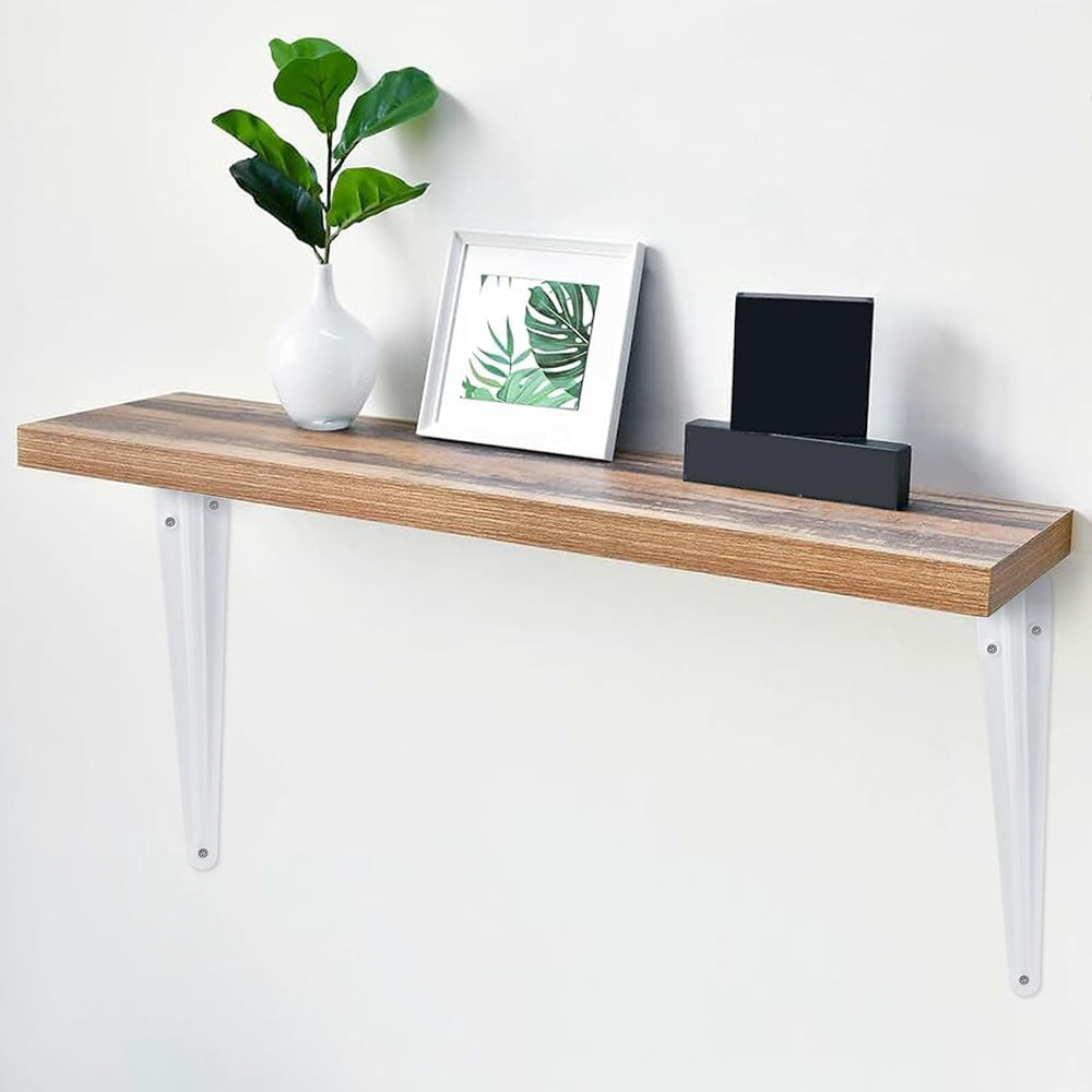 SOUJAP 24 Pack 10 x 12 Inch White Shelving Brackets, Metal L Brackets Support...