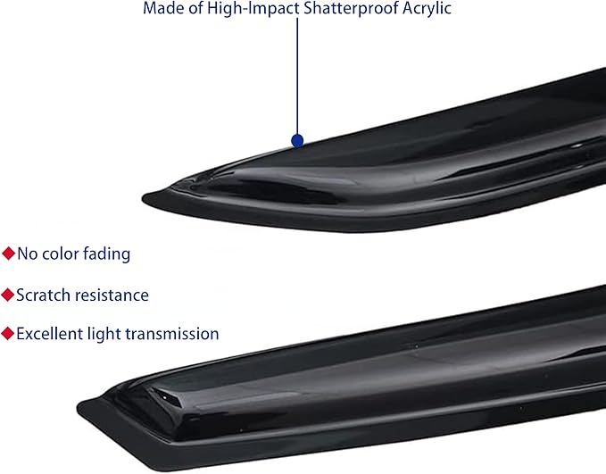 Window Visors Rain Guards fits 2013-2018 Altima, Out-Channel Window Wind