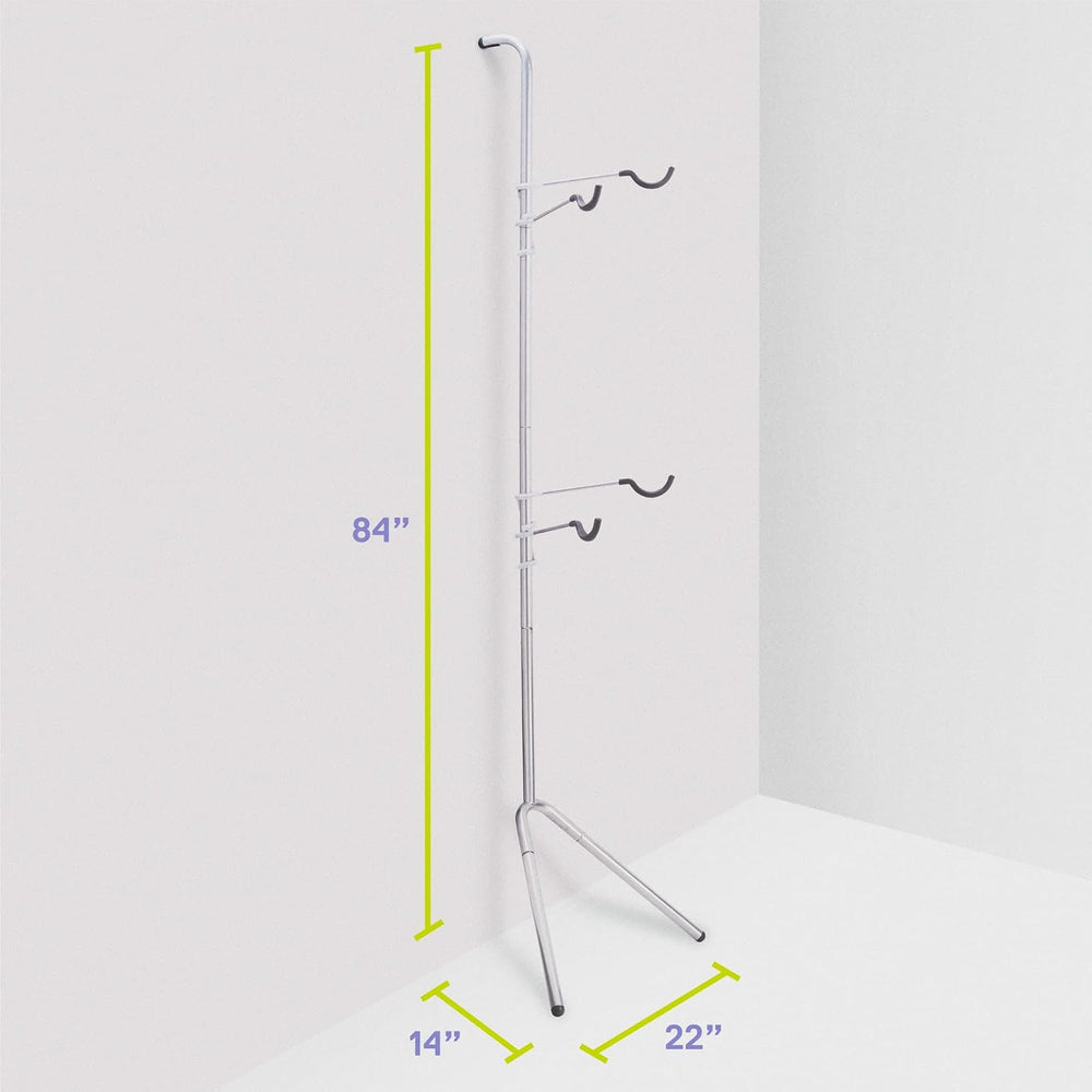 Delta Cycle Two Bike Gravity Pole Stand Garage, 2 Bike Storage Rack, No Drill...