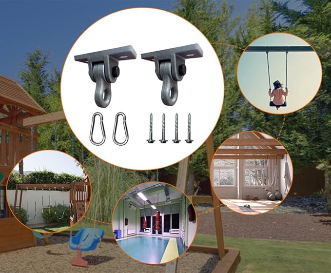 Heavy Duty Bronze Swing Hangers Screws Bolts Included Over 5000 lb Capacity (...