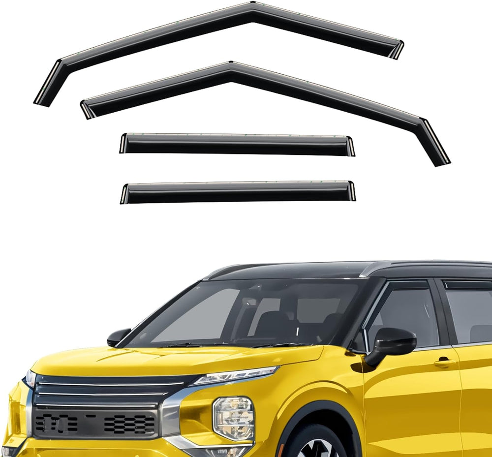 Extra Durable Window Deflectors in-Channel Window Visors Rain Guards Fit (4 pcs)