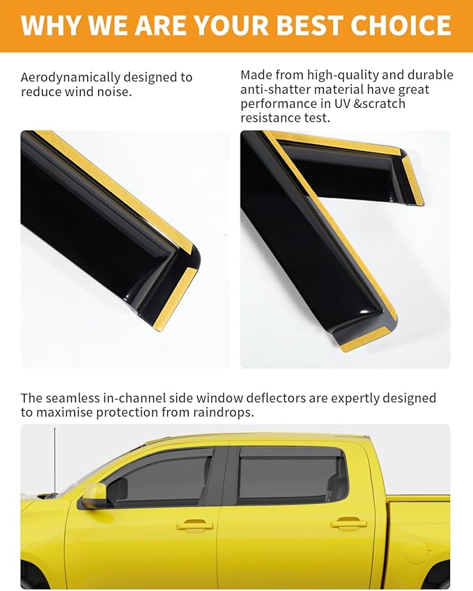 in-Channel Window Rain Guards Fit