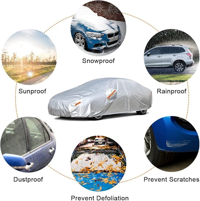 Kayme Car Covers for Automobiles Waterproof All Weather