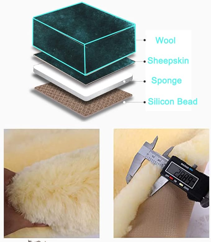 Fluffy Genuine Australia Sheepskin Car Back Seat Cover