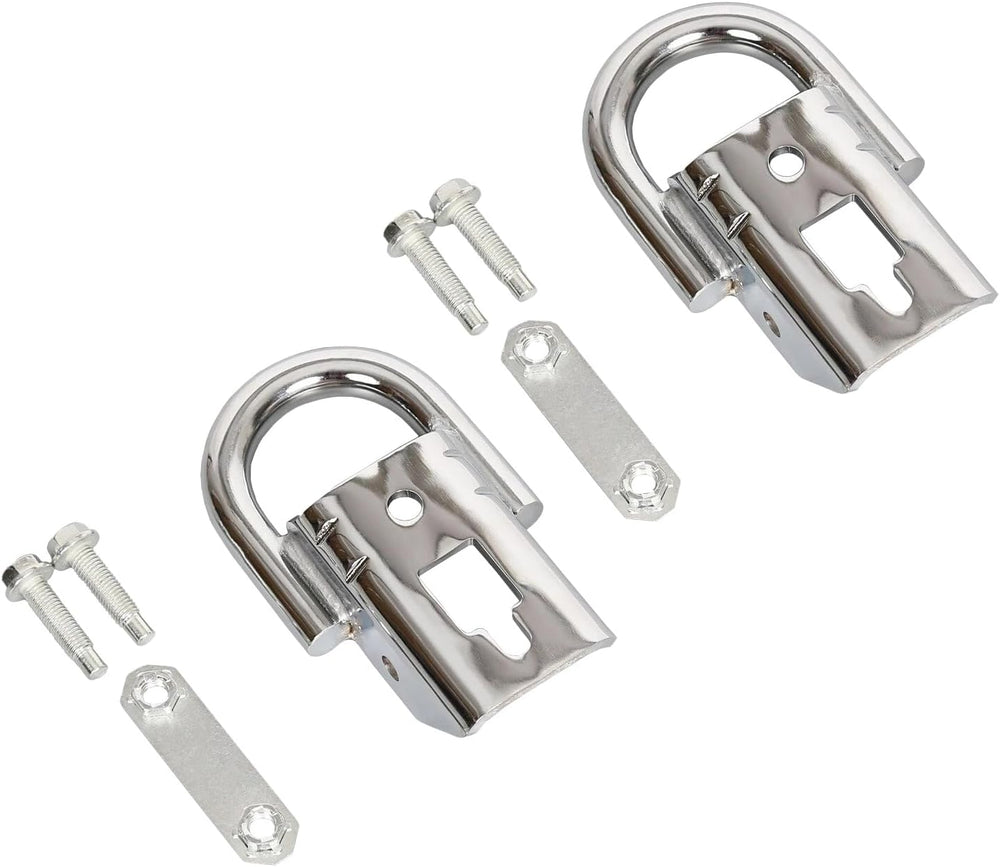 Front Pair Chrome Tow Hooks w/Hardware for Fo rd F 1 50 F-150 2004-2024 Cab P...
