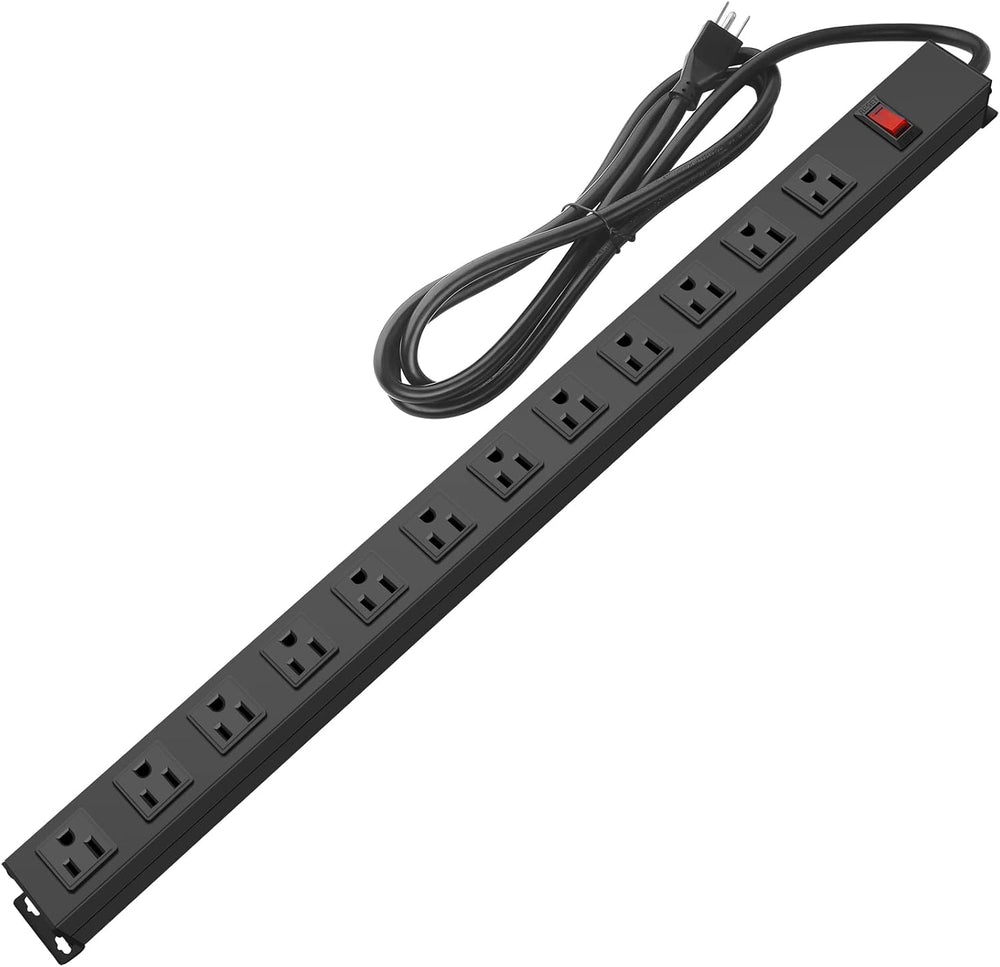 Metal Wall Mount Power Strip, Mountable Power Outlet